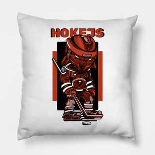 Hokejs White Pillow