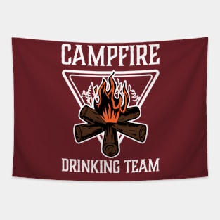 Campfire Drinking Team Camping Gift Tapestry