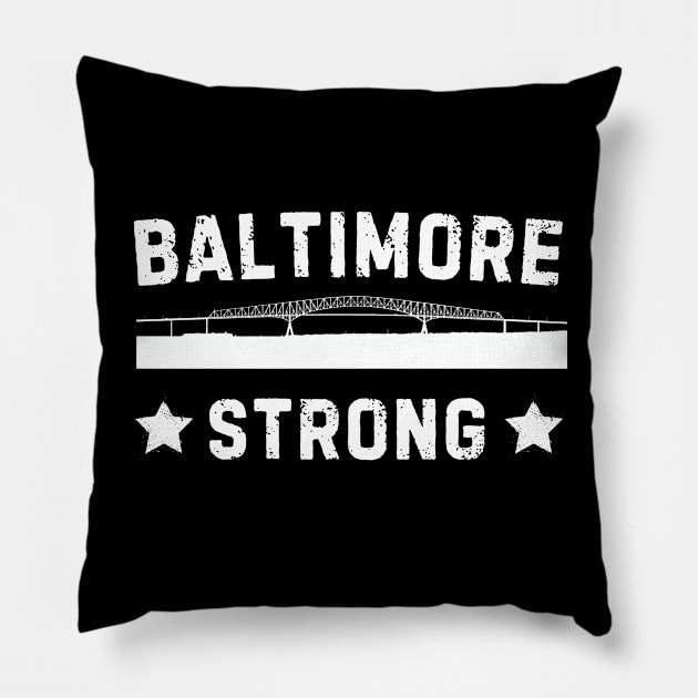 Baltimore Maryland Strong Pillow by TreSiameseTee