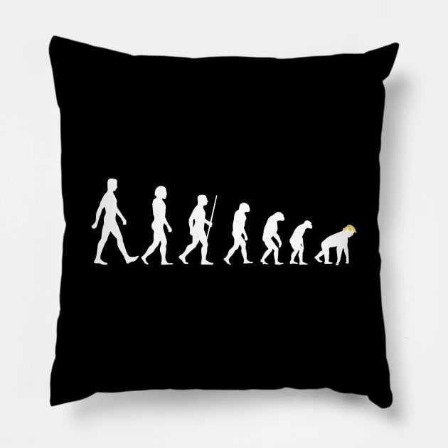 Evolution of blonde Apes anti Trump pro democrats gift Pillow by biNutz