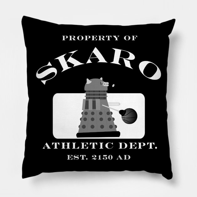 Skaro Athletic Dept. Pillow by scoffin