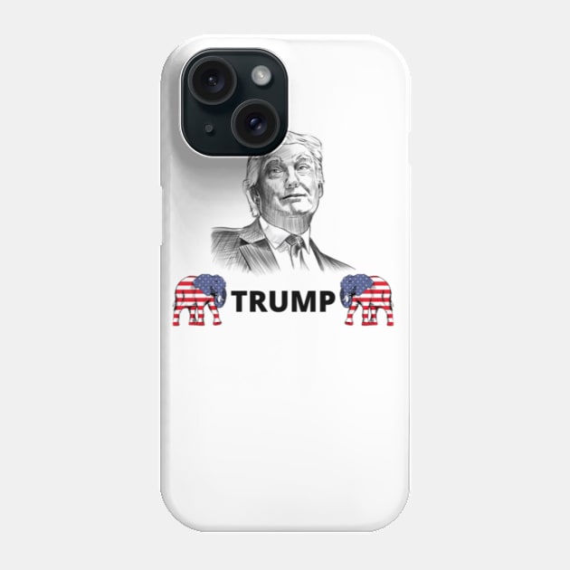 TRUMP FOR AMERICA PRESIDENT Phone Case by Rebelion