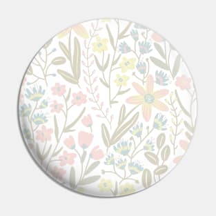 Leaves illustration pattern pinky and green Pin