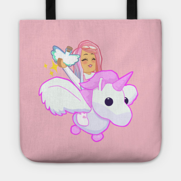 Pink Flying Unicorn Roblox Tote Teepublic - roblox head oof meme tote bag