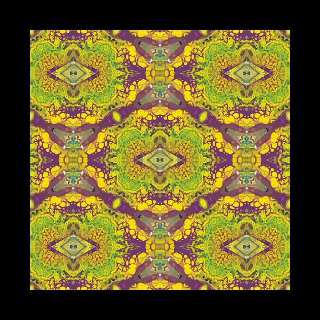 Detailed Green, Purple, Yellow Pattern - WelshDesigns004 by WelshDesigns