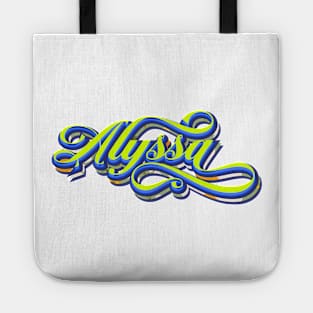 Alyssa | The Name Alyssa | Floral Typography Tote