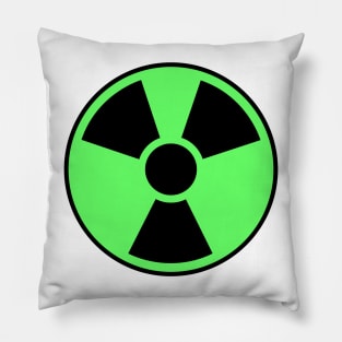 Nuclear radiation sign, nuclear warning symbol - radiation, energy, atomic power Pillow