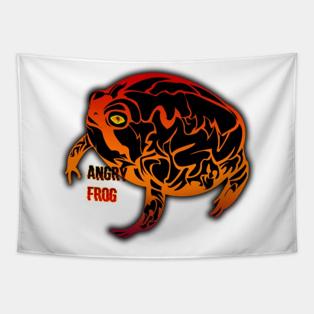 angry frog Tapestry by denpoolswag