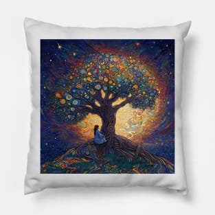 Psychedelic Under the Stars Pillow