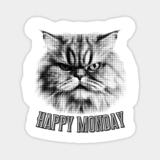 Happy Monday Cat Magnet