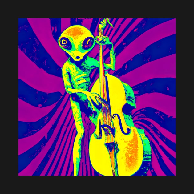 Surreal alien bassist from another dimension by KFX Productions