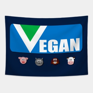 VEGAN banner Tapestry