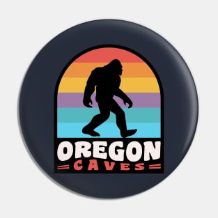 Oregon Caves National Monument Bigfoot Sasquatch Retro Pin