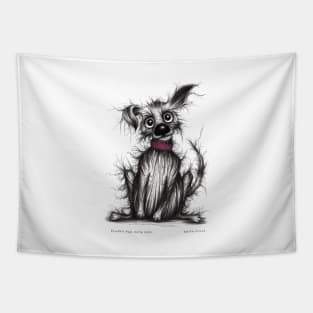 Fluffy the cute dog Tapestry