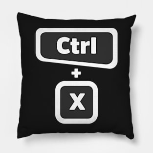 Ctrl + X  - Computer Programming - Dark Color Pillow