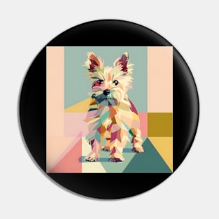 Cairn Terrier in 70's Pin