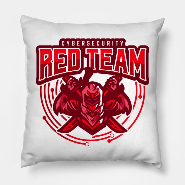 Cybersecurity Ninja Circtuits Red Team Gamification Badge Pillow by FSEstyle