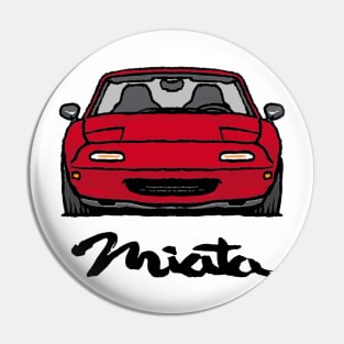 MX5 Miata NA Red Low T-Shirt Pin