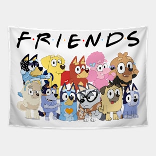 Bluey Friends Kids Dog Tapestry