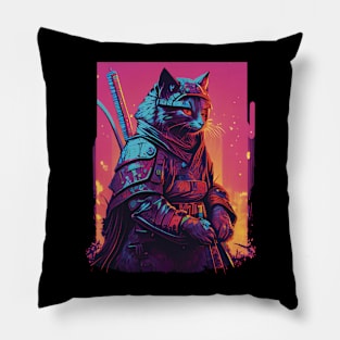 Samurai cat Pillow