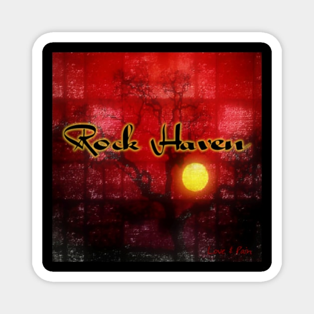 Rock Haven Love & Pain Album Cover Magnet by Troyberto