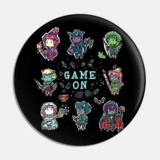 Game on Fantasy RPG Characters Pin