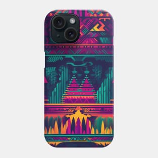 Neon Geometric Pattern Phone Case