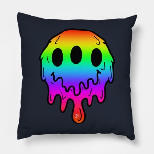 Dripping Smiley Pillow