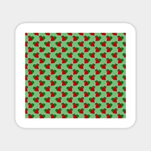 Red and Green Strawberry Pattern Magnet