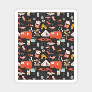 Camping pattern Magnet