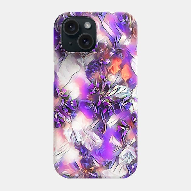 Purple Flower Design Shaped Phone Case by Sanzida Design