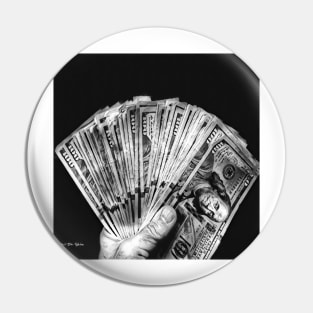 Money - Black And White Pin