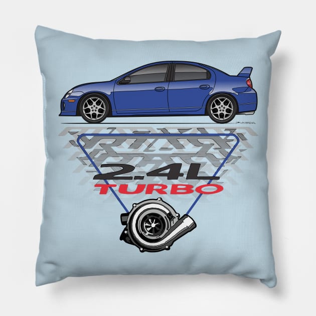 Turbo Blue Pillow by JRCustoms44