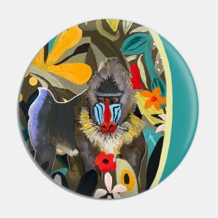 Blue Baboon Egg Pin