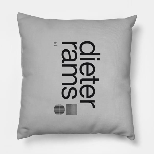 Dieter Rams - Less but Better Design Pillow by sub88