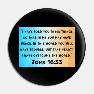 Bible Verse John 16:33 Pin