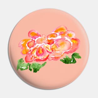 sunset peony Pin