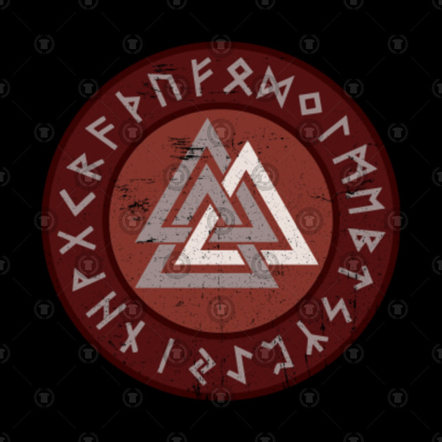 valknut viking warrior symbol triangle nordic mythology mug