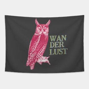 Wanderlust owl Tapestry