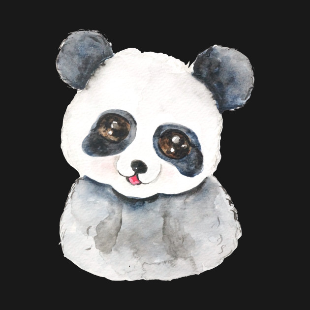 Disover cute panda watercolor - Cute Animals - T-Shirt