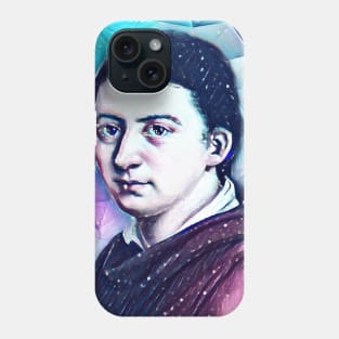 Friedrich Schlegel Snowy Portrait | Friedrich Schlegel Artwork 13 Phone Case