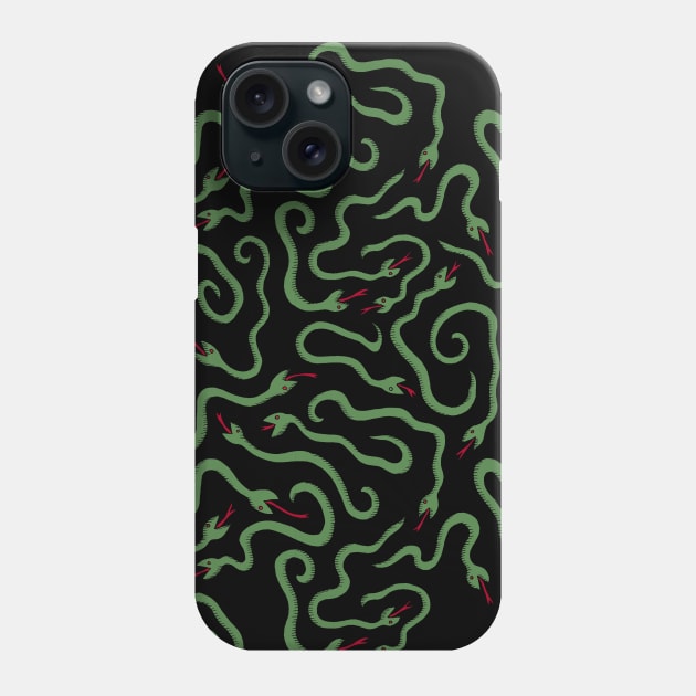 Playful Green Snakes Phone Case by zeljkica