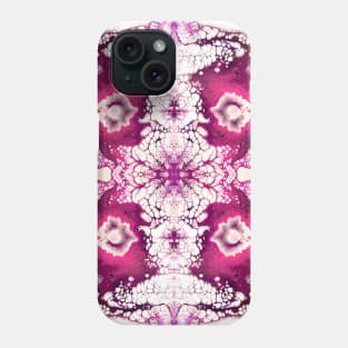 Pink/Maroon Paint Pour Pattern Phone Case