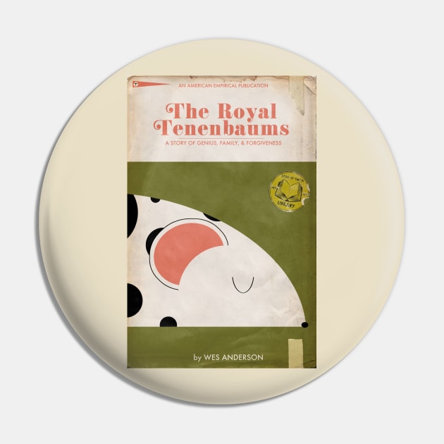 The Royal Tenenbaums Book Cover Tee Pin by trevorduntposterdesign