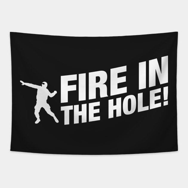 Fire in The Hole Gaming Tapestry by pixeptional