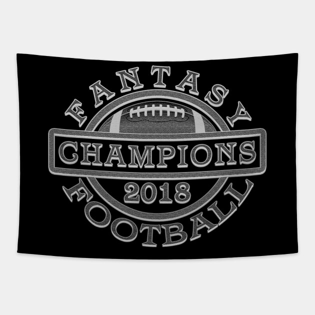 Fantasy Football 2018 Champions Silver Tapestry by TeeCreations