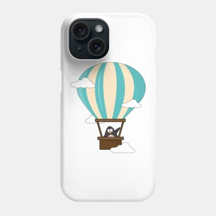 Penguin in Hot air balloon & Clouds Phone Case