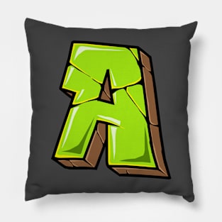 Letter A graffiti Pillow