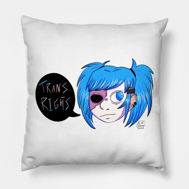 Trans Rights Sal! Pillow by spaceagebarbie