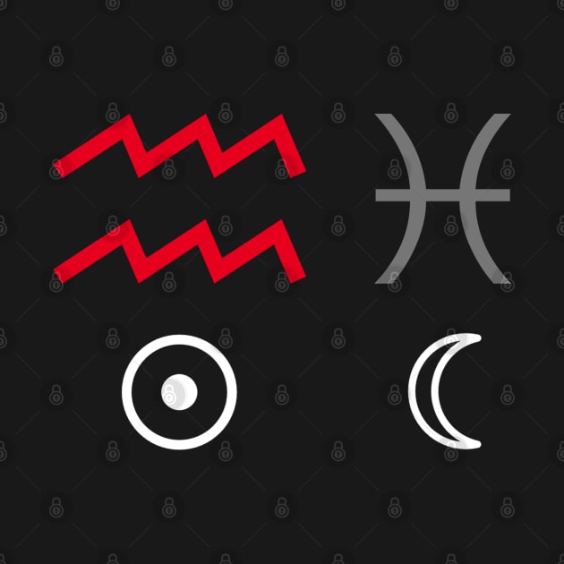 Aquarius Sun Pisces Moon Zodiac Sign by Horosclothes